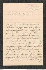 k.k. naturhistorisches Hofmuseum, Intendanzakten 1885-1896 (Hauer), Aktenzahl Z.687/1889, Seite 1